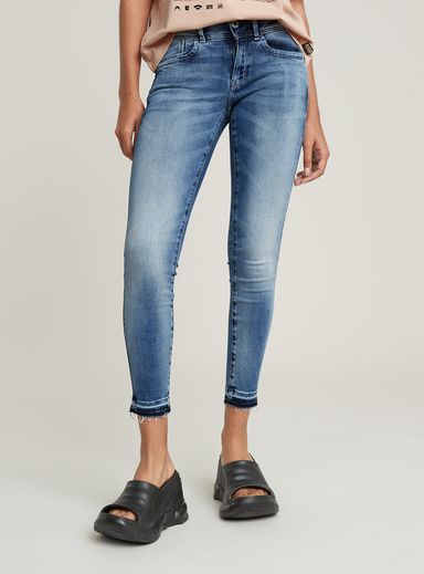 Jeans Lynn Mid Skinny Ripped Edge Ankle